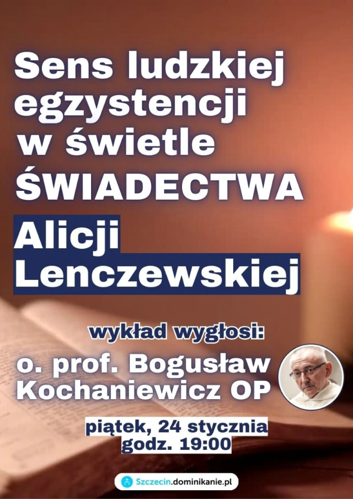 Plakat spotkanie Alicja Lenczewska 24 stycznia 2025